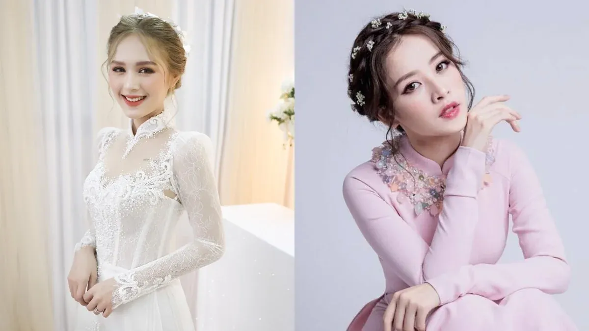 100+ ảnh kiểu tóc mặc áo dài chuẩn thời trang