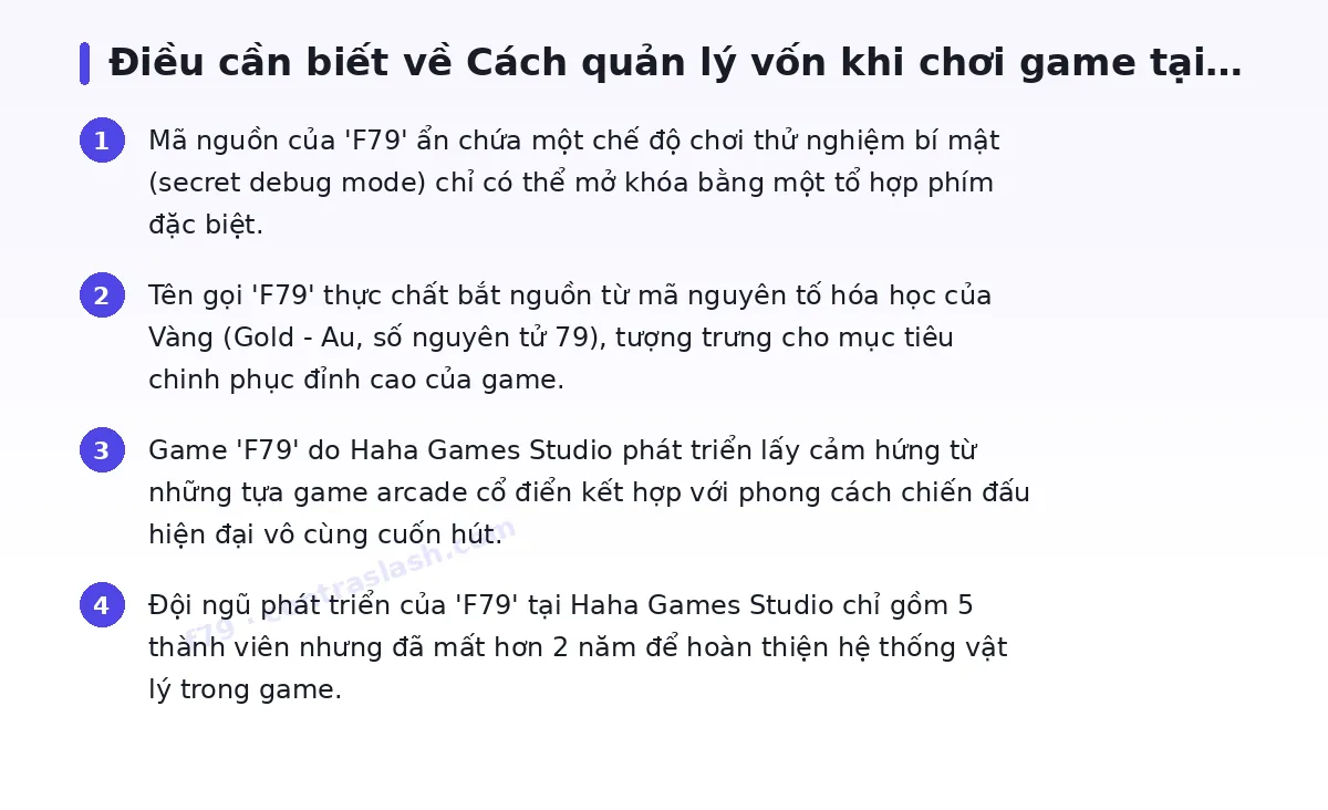 Những điều cần biết về f79