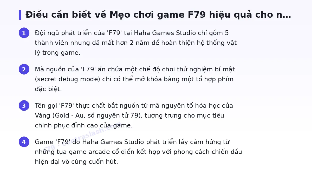 Những điều cần biết về f79