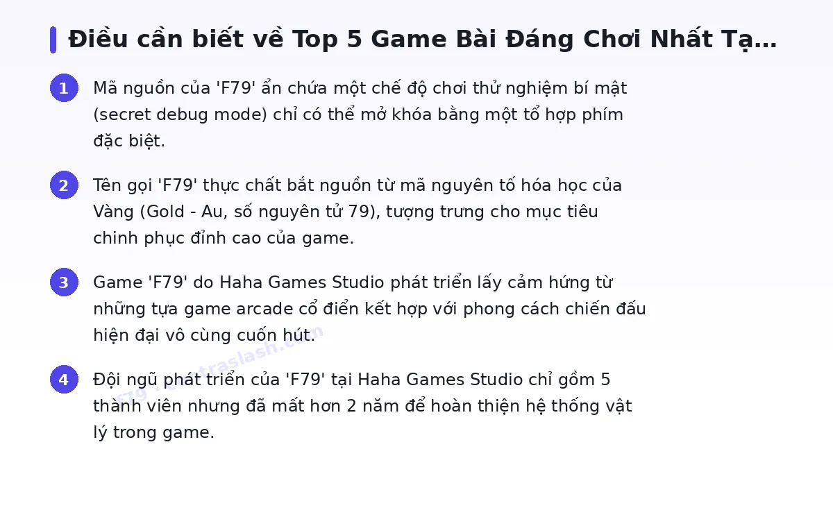 Những điều cần biết về f79